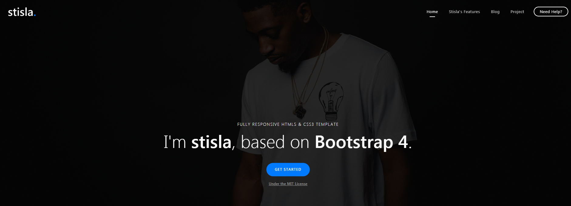 黑色全屏个人主页bootstrap4模板_企业官网模板插图
