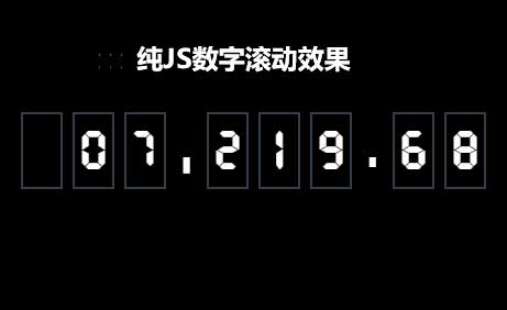 原生js數字滾動累計代碼