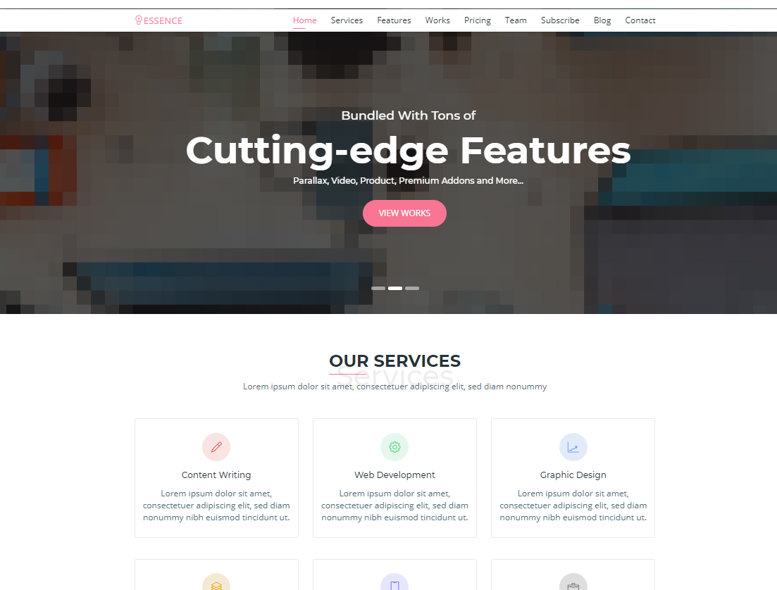 大图幻灯粉红色bootstrap4引导页模板_Yunyiwl.com网站源码下载插图