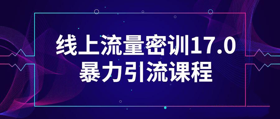 網賺課程：線上流量密訓17.0暴力引流課程