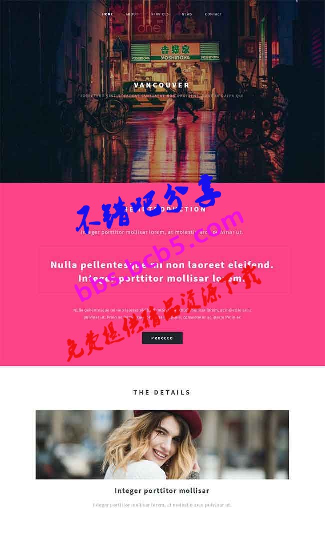 HTML5吉野家英文官方网站模板