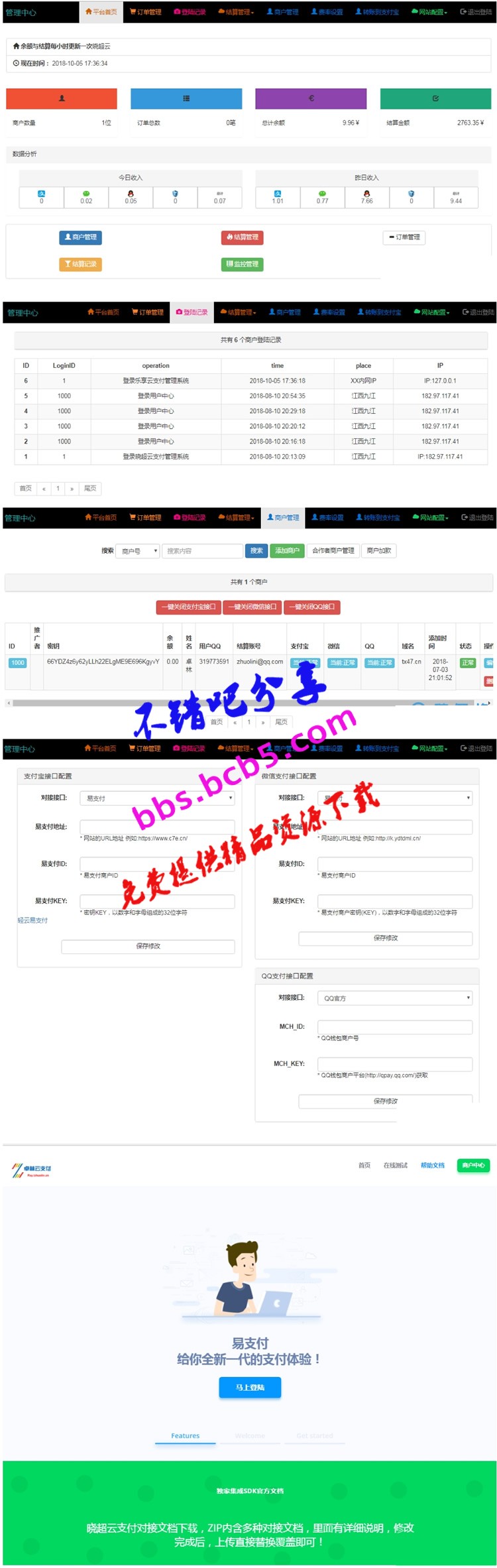 四方易支付全套源码解密+新功能可运营版本