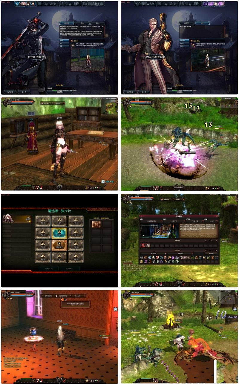 橫版動作闖關MMORPG端遊【頹廢之心9職業】最新整理WIN系服務端
